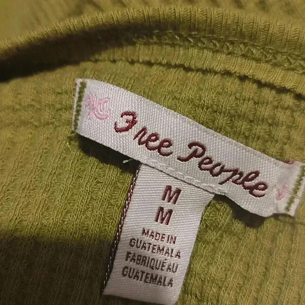 Free People Santa Clara Rib Knit Waffle Thermal Top